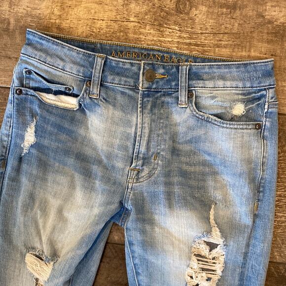AMERICAN EAGLE Extreme Flex 4 Distressed Slim Jeans 29x30 - Picture 5 of 10